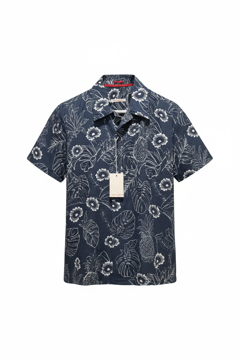 Clean cut-out - Hugo Short Sleeve Shirt Navy