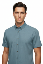 Shirt Teal - Detail Crop