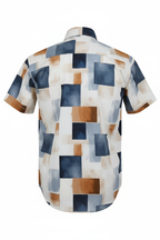 Abstract block print shirt clearcut - back