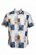 Abstract block print shirt clearcut - front