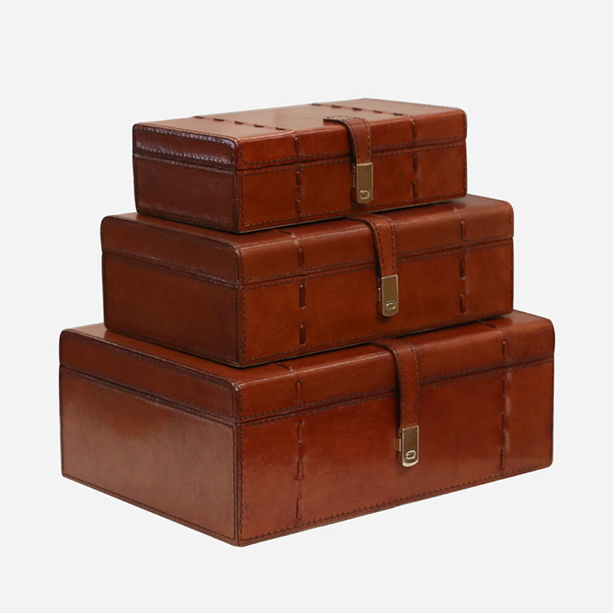 Savoy Leather Box Medium
