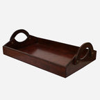 Rectangular Leather Tray Medium in Dark Brown