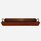 Savoy Leather Tray with Brass Handles
